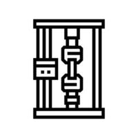 fatigue testing materials engineering line icon vector illustration
