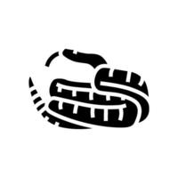 serpiente de cascabel animal glifo icono vector ilustración