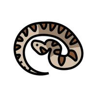 víbora animal serpiente color icono vector ilustración