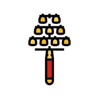 shinto bells shintoism color icon vector illustration