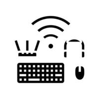 wireless setup repair computer glyph icon vector illustration