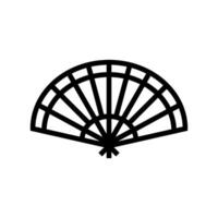 taoist ritual fan taoism line icon vector illustration