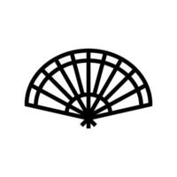 taoist ritual fan taoism line icon vector illustration