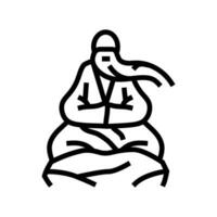 daoist sage taoism line icon vector illustration