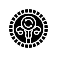 changes in menstrual cycle disease symptom glyph icon vector illustration