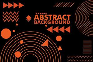 ilustration vector of abstract rectangle orange and black style background design free vector