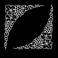 vector illustration of a frame and ornament in black and white colors