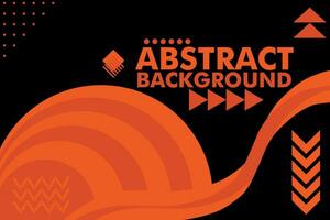 ilustration vector of abstract rectangle orange and black style background design free vector