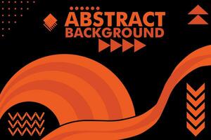 ilustration vector of abstract rectangle orange and black style background design free vector