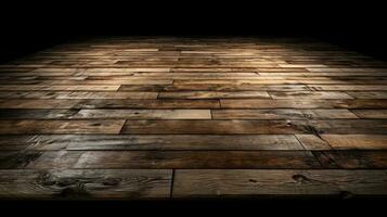 AI Generative Old rustic wooden flooring texture photo