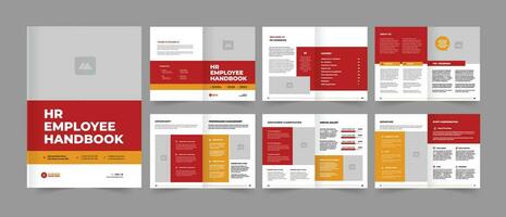 Hr Employee Handbook Layout Design vector