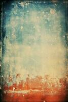 AI Generative Emulsion on old photographic plate grungy background or texture photo