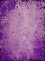 AI Generative purple grunge background photo