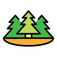Belarus forest icon vector flat