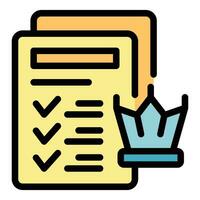 Manager document icon vector flat