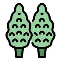 Croatia trees icon vector flat