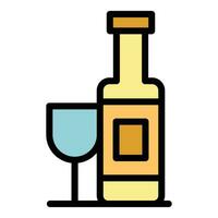 Montenegro wine bottle icon vector flat