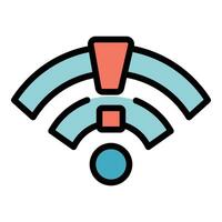 Wifi perdido conexión icono vector plano