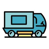 Vehicle cleaner icon vector flat