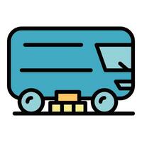 Broom sweeper icon vector flat