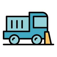 Car sweeper icon vector flat