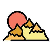 Nepal skyline icon vector flat