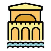 Casablanca port icon vector flat