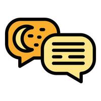 Insomnia night chat icon vector flat