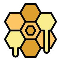 Bee wax icon vector flat