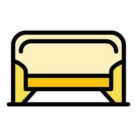 Soft sofa icon vector flat