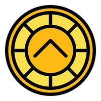 Athens coin icon vector flat