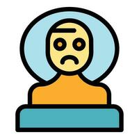 Man insomnia icon vector flat