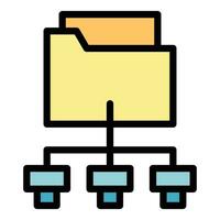 Folder software icon vector flat