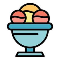 Ice cream cup icon vector flat