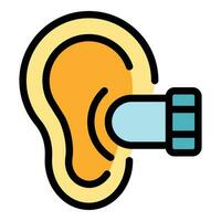 Sleep earplugs icon vector flat