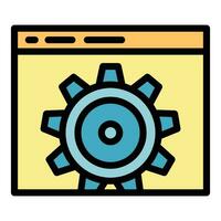 Web service icon vector flat