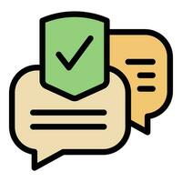 Vpn chat icon vector flat