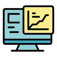 Software graph icon vector flat