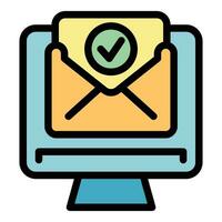Inbox mail icon vector flat