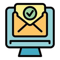 Inbox mail icon vector flat