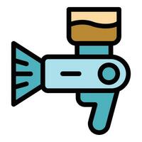 Paint gun icon vector flat