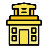 Dark map building icon vector flat