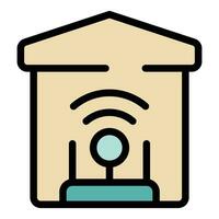 Internet house icon vector flat