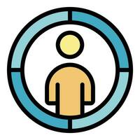 Social care target icon vector flat