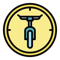 Time of rent bike icon vector flat