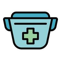 Medical cover shoe icon vector flat