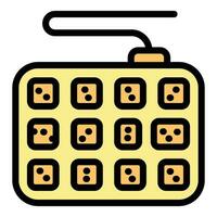 Learning keyboard icon vector flat