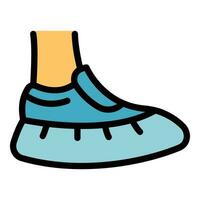 Doctor cover shoe icon vector flat