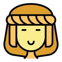 Cute bedouin icon vector flat