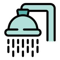 Spa shower icon vector flat